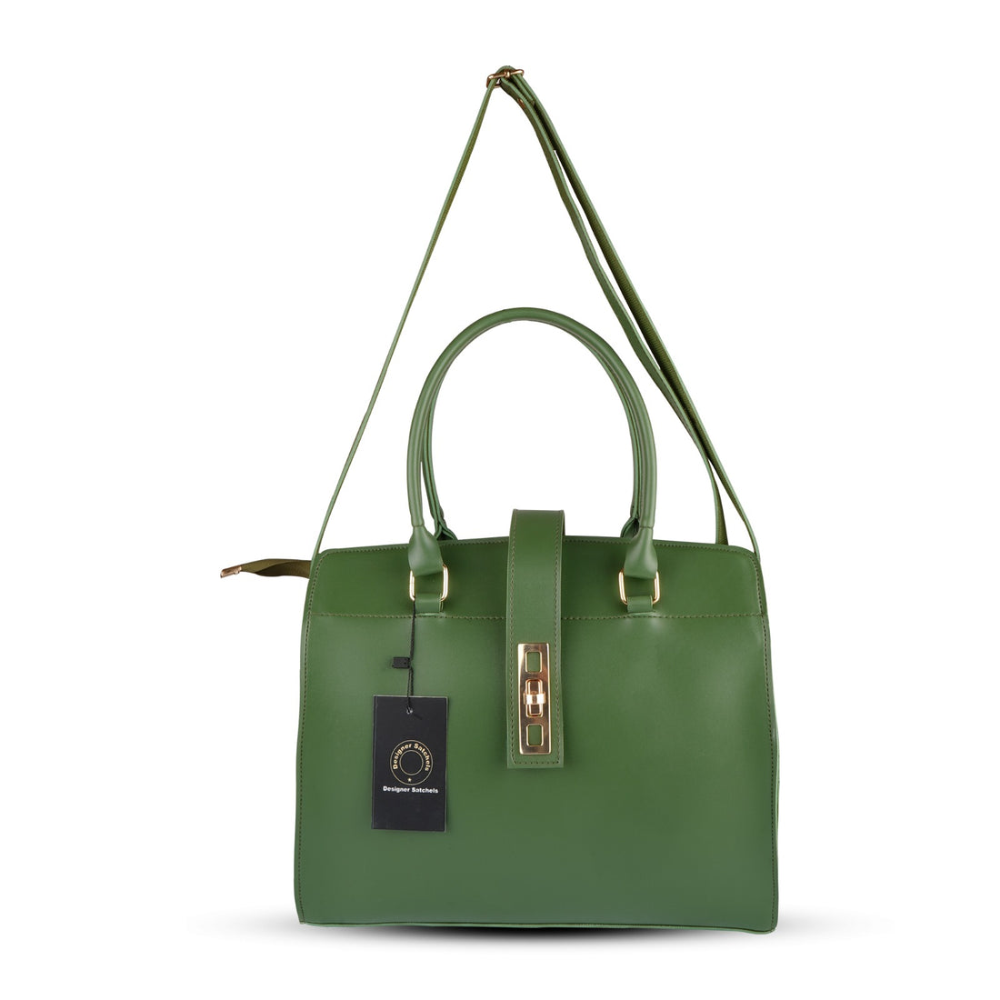 Elegence Leather Green BagElegant Green Vegan Leather Shoulder Bag