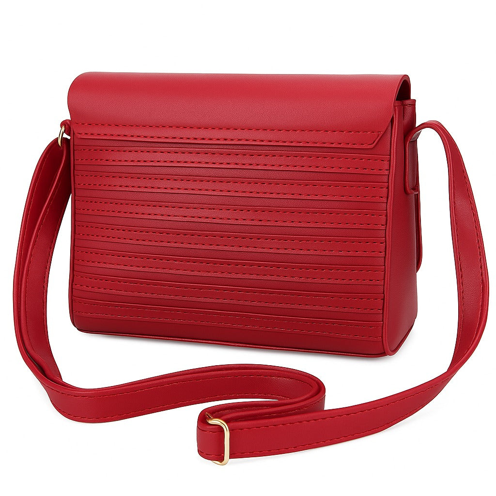 Mahroon Leather Hand Bag